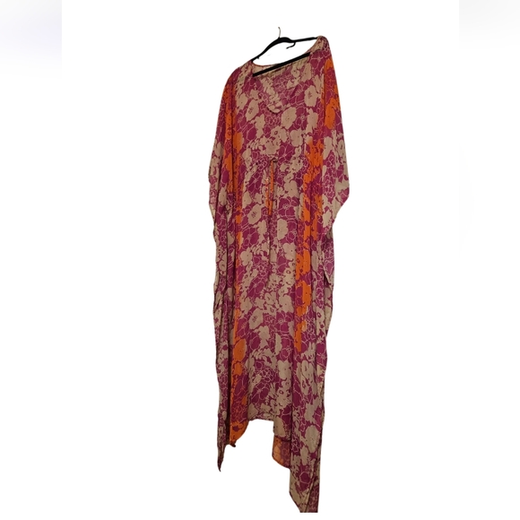 Pink Floral Women's Swim Cover-Up - Picture 3 of 8